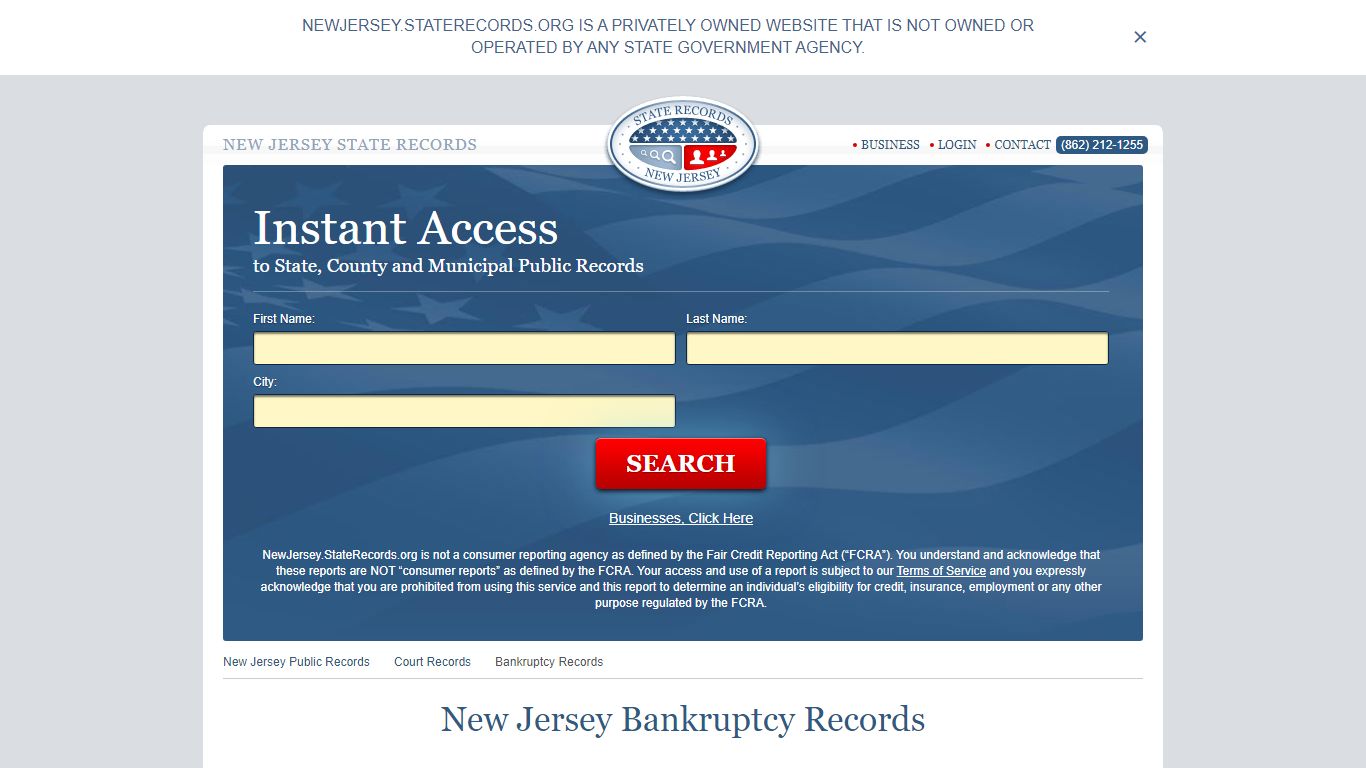 New Jersey Bankruptcy Records | StateRecords.org