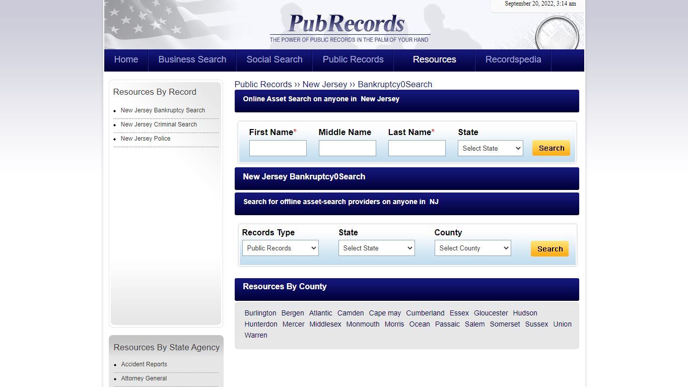 New Jersey Bankruptcy Search - Pubrecords.com